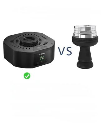 Black Electric Shisha Hookah Bowl with Temperature Adjustable LED and Unique Design