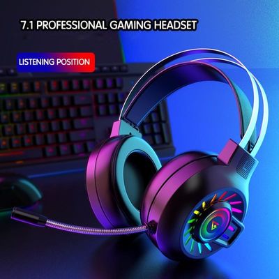 G97 RGB Luminous 7.1 Surround Sound Wired Gaming Headset with Mic and Volume Control