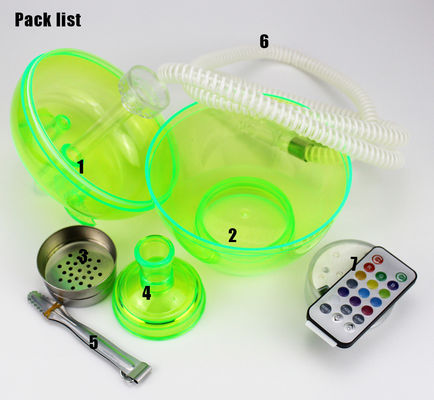 Safety Colorful Acrylic Hookah Wookah Plastic Shisha Set For Advantageous Prices
