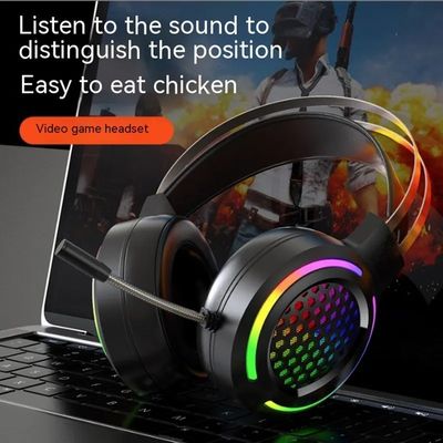 Headphone with Built-in Cable USB Wired HIFI 7.1 Speaker Microphone Gaming RGB Headset