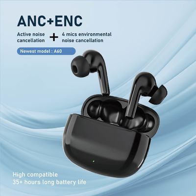 Private Mold Wireless HiFI Earbuds with Low Latency ANC ENC and Digital Display