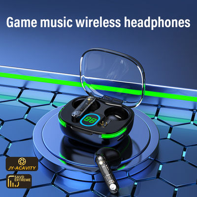 On-Ear Style Waterproof TWS Earphones with Low Latency and Transparent LCD Display