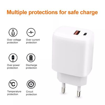 EU Plug 30W A C Charger PD Adapter for Fast Charging Laptops/Projectors