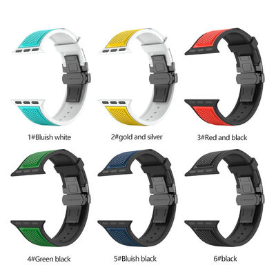 10 Color Options Butterfly Buckle Watch Straps for i Watch Series Ultra 8 7 6 5 4 Se