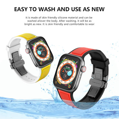 10 Color Options Butterfly Buckle Watch Straps for i Watch Series Ultra 8 7 6 5 4 Se