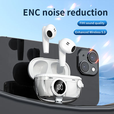 TWS 5.3 Wireless Earbuds In-Ear Headphone with Strong Bass Smart Touch Noise Cancelling