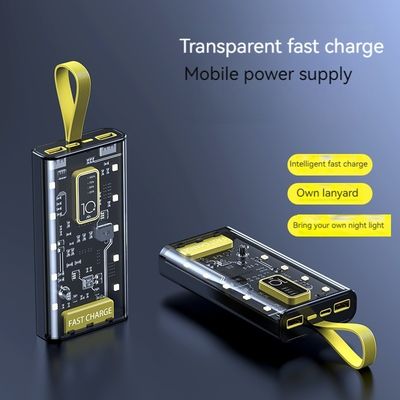 TYPE-C Input Interface Power Bank Transparent 10000mAh Mobile Power Supply for iPhone 15 14