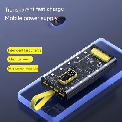 TYPE-C Input Interface Power Bank Transparent 10000mAh Mobile Power Supply for iPhone 15 14