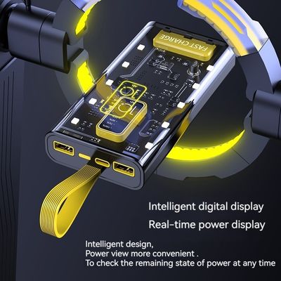 TYPE-C Input Interface Power Bank Transparent 10000mAh Mobile Power Supply for iPhone 15 14