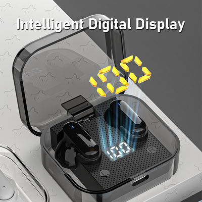Wireless Music Gaming Headset with Digital Display and Transparent Case Low Latency 2024