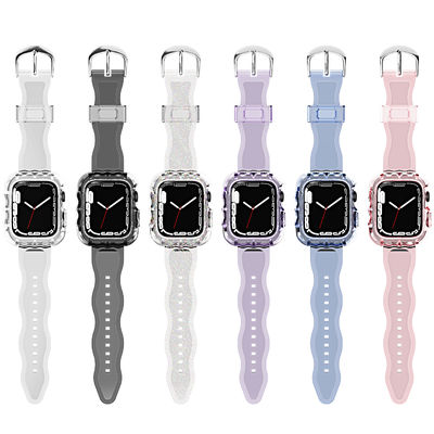 Fashionable 6 Colors TPU Loop Replacement Sport Bands for Apple Watch 7 and Affordable
