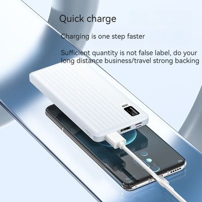 10W Output Power Micro USB Input Interface Ultra Slim 10000mah Power Bank for iPhone 15