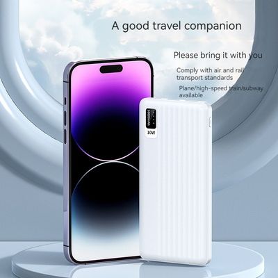 10W Output Power Micro USB Input Interface Ultra Slim 10000mah Power Bank for iPhone 15