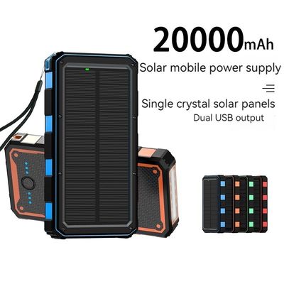 Quick Charge Support Solar Power Bank 20000mAh for Cell Phones and Smartphones