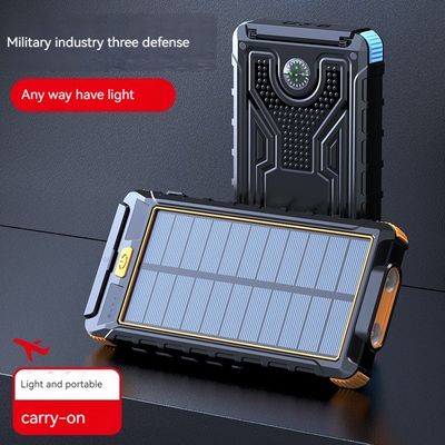 Micro USB Input Interface 10000mAh Power Bank with Compass and Solar Power Supply