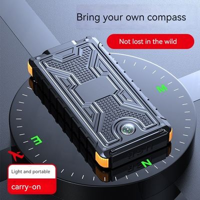 Micro USB Input Interface 10000mAh Power Bank with Compass and Solar Power Supply