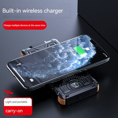 Micro USB Input Interface 10000mAh Power Bank with Compass and Solar Power Supply