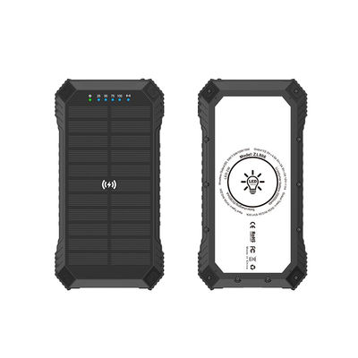 Outdoor Power Bank for iPhone 15 15W Wireless Output 22.5W Solar Charging and 3A Output