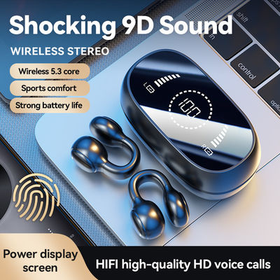 HiFi Stereo Bone Conduction True Wireless Earphone with 20cm Charging Cable and Mic