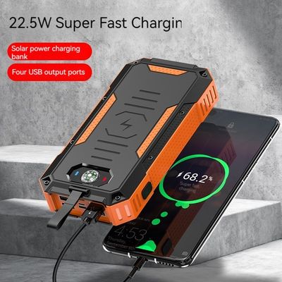 15W Output Power Private Mold Wireless Charging Solar Power Bank for iPhone 30000mAh