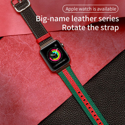 OEM ODM Double Sided Band Leather Watchband for Apple Watch Band 38 40 41 42 44 45mm Strap