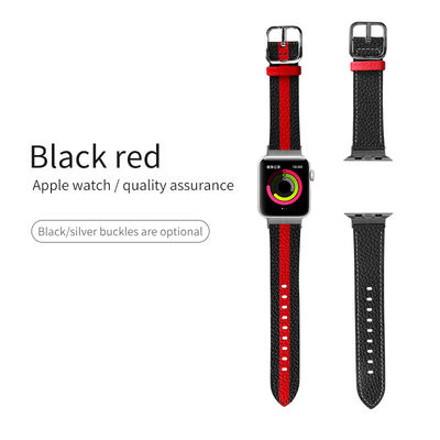 OEM ODM Double Sided Band Leather Watchband for Apple Watch Band 38 40 41 42 44 45mm Strap
