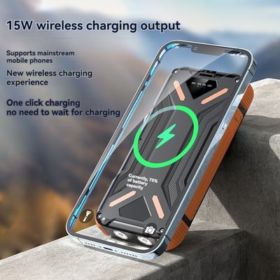 Wireless 15W/USB 22.5W Output Solar Power Bank 20000mAh for Cell Phones Smartphones