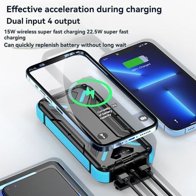 Wireless 15W/USB 22.5W Output Solar Power Bank 20000mAh for Cell Phones Smartphones
