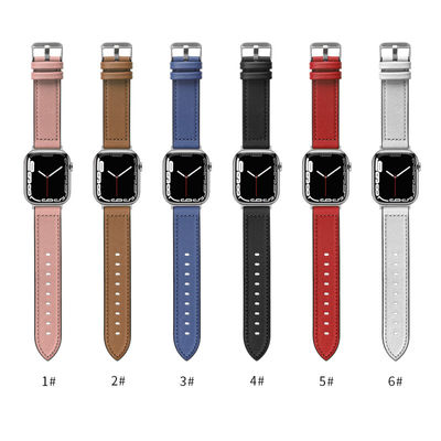 22mm Silicone Leather Watch Strap for iWatch Series 6 5 4 3 2 1 SE Luxury and Durable