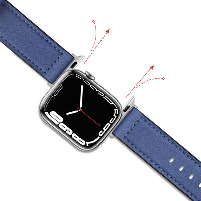 22mm Silicone Leather Watch Strap for iWatch Series 6 5 4 3 2 1 SE Luxury and Durable