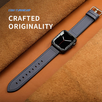22mm Silicone Leather Watch Strap for iWatch Series 6 5 4 3 2 1 SE Luxury and Durable