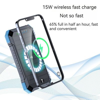 Quick Charge Support 3A Output 22.5W Solar Power Bank for Smartphones 20000mAh