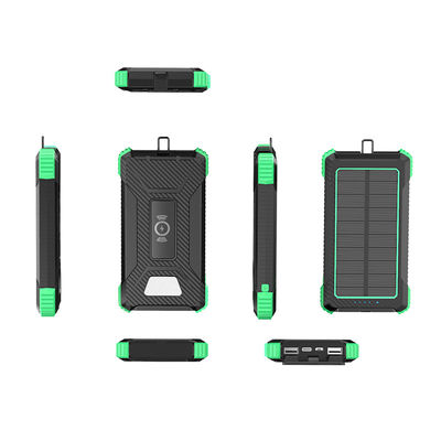 Wireless Charging 5W Outdoor Power Bank 10000mAh Solar Battery Charger for iPhone 15