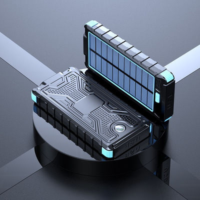 Mobile Phones Devices 10000mAh Solar Power Bank With Compass And 2.1A Output