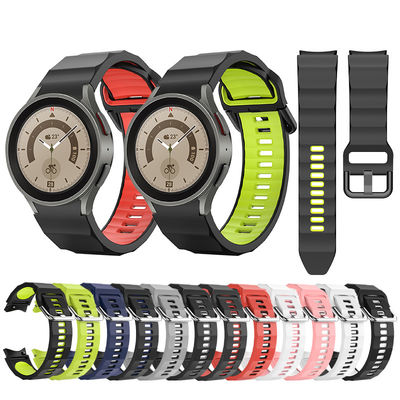 Custom Dual Color Silicone Watchband for Samsung Galaxy Watch 5 Pro
