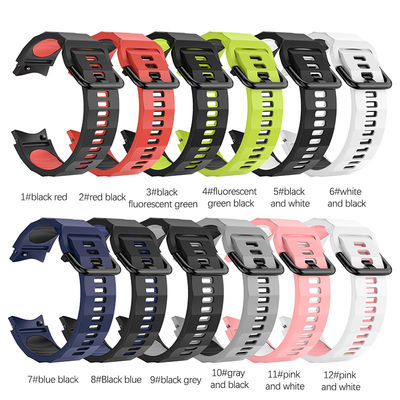 Custom Dual Color Silicone Watchband for Samsung Galaxy Watch 5 Pro