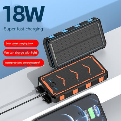 22.5W Output Solar Mobile Charger 20000mAh Wireless Charging Power Bank for Smartphones