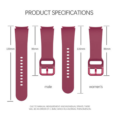 Quick Release Silicone Watch Strap for SamSung Galaxy Watch 4 130MM/116MM Length