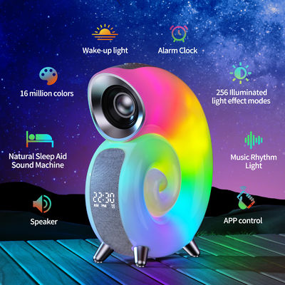 Phantom Music Rhythm Light LED Table Lamp with Conch LED Night Light and Stereo BT Speaker