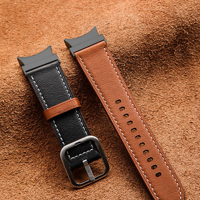 20mm Leather Watch Strap Replacement for SamSung GaLaxy Watch 4 Wrist Band Gift Accessory