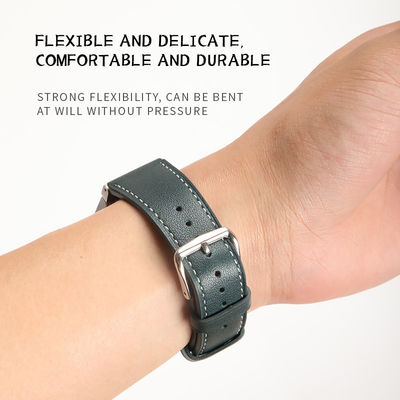 20mm Leather Watch Band for Samsung Galaxy Watch 4 Quick Release Genuine Leather Strap