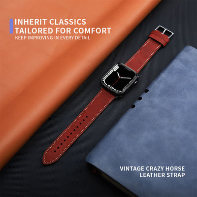 Apple Watch Leather Look Band Bracelet for 38mm 40mm 42mm 44mm Series 7 6 SE 5 4 3 2 1