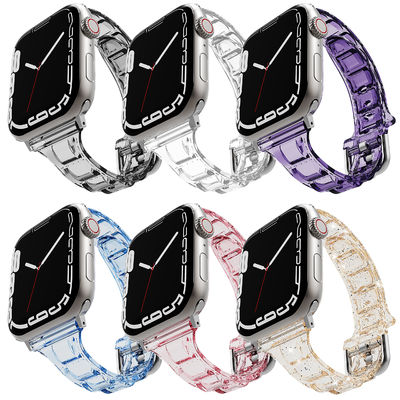 6 Colors Soft and Comfortable Silicon Watch Strap for Apple Watch Series 7 41mm 45mm