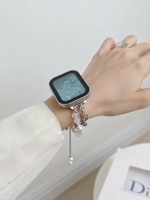 41mm Band Width Jewelry Stainless Steel iWatch Strap for Elegant and Female Smartwatch